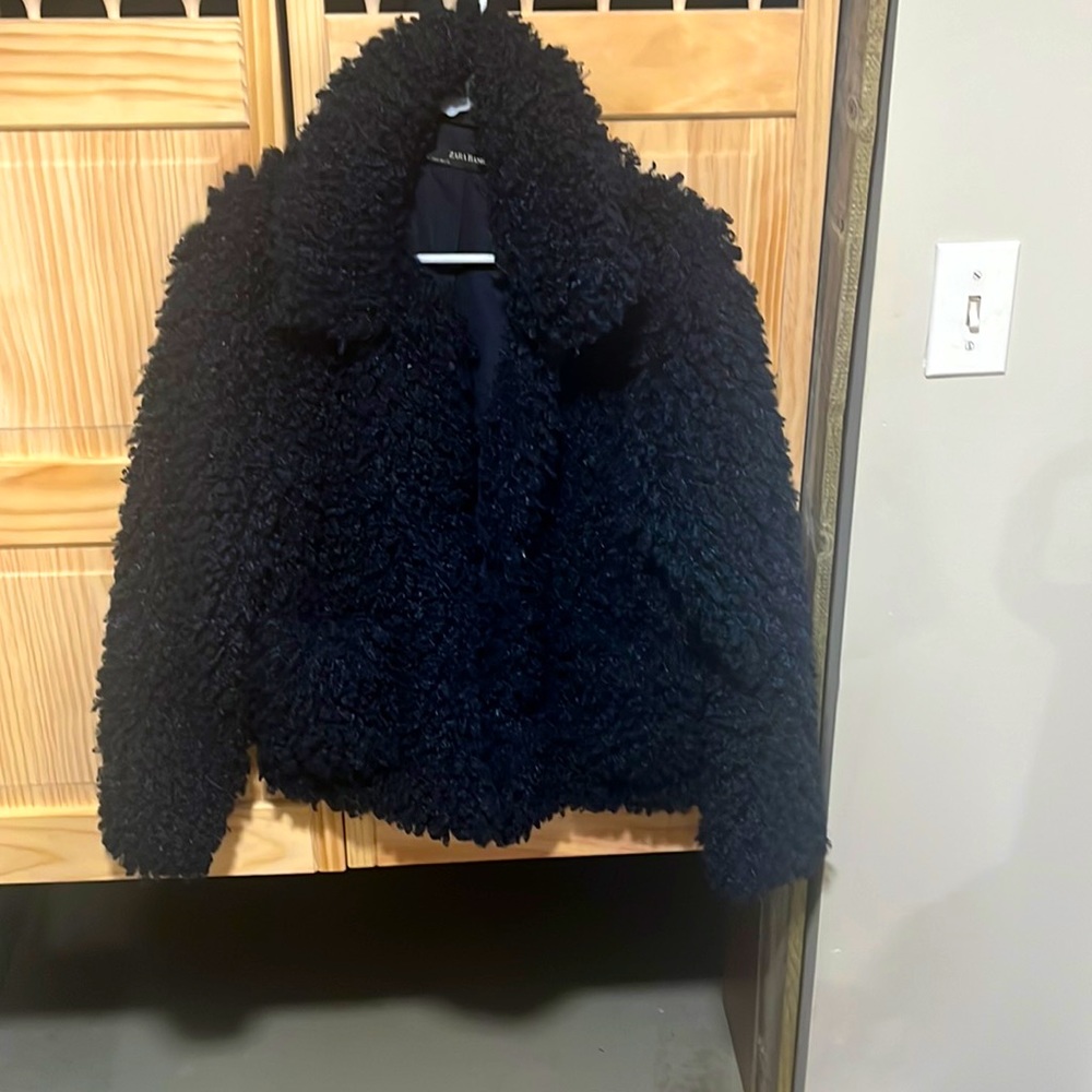 Zara Basic Blue Winter Jacket Size Medium Very Wa… - image 1